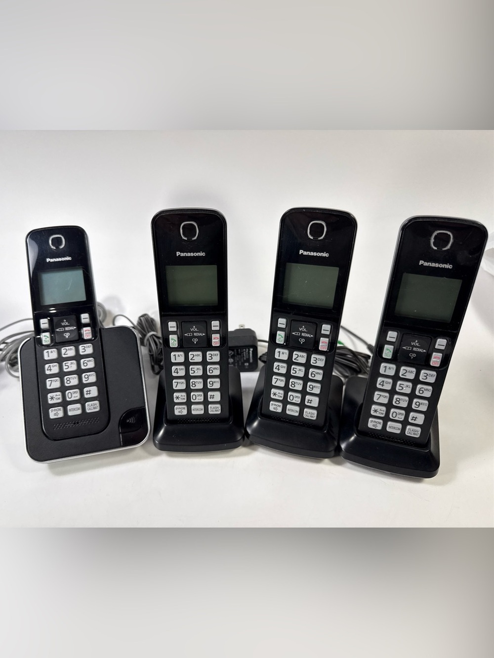 Panasonic Black DECT Cordless Handset set of 4